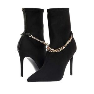 GUESS Forsta Black Chained Ankle Boots new 🎯